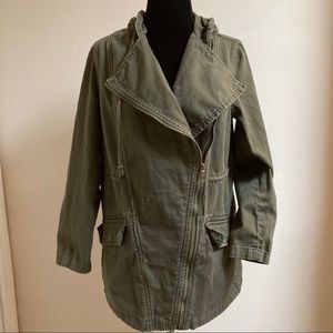 Old Navy Olive Green Military Jacket with Zipper
